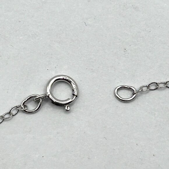 925 Sterling Silver Chain with Simulated Ruby & Lab Diamond Pear Cut Pendant - Picture 5 of 5